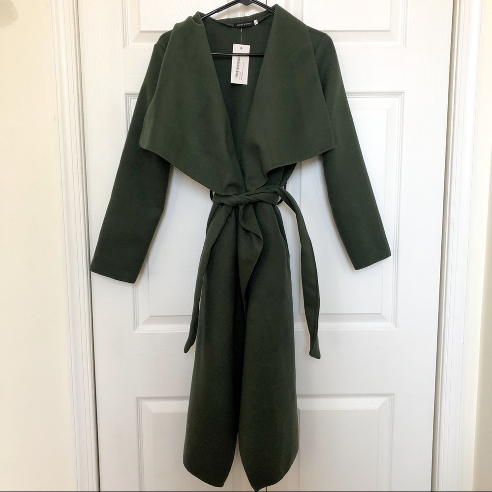 Pine/Olive Green Belted Coat NEW WITH TAGS